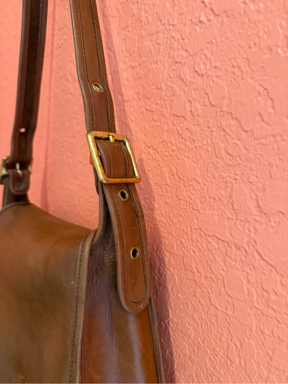 Vintage Coach Stewardess Bag 9525 Tan Brown